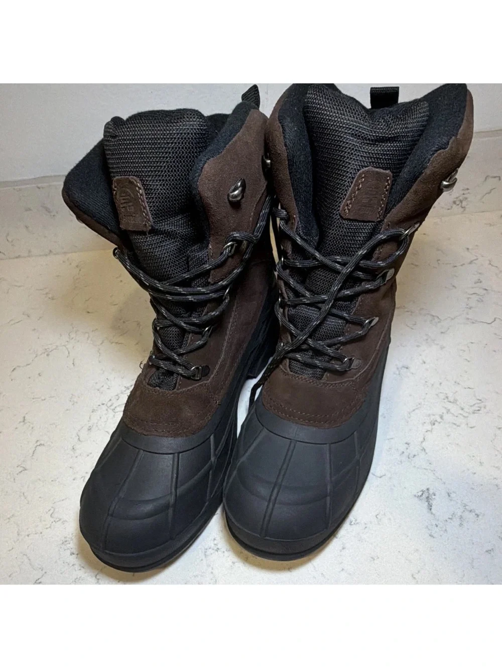 Kamik Men's Brown and Black Insulated Rain & Snow Boots